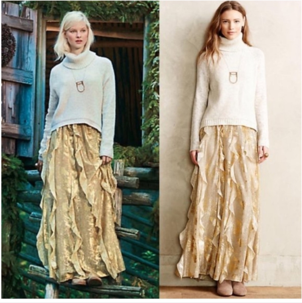 Anthropologie Moulinette Soeurs Fallen Star Maxi Skirt Size 2